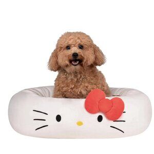 Hello Kitty Pet Bolster Bed - Washable Lounger with Removable Insert- Small😸💕